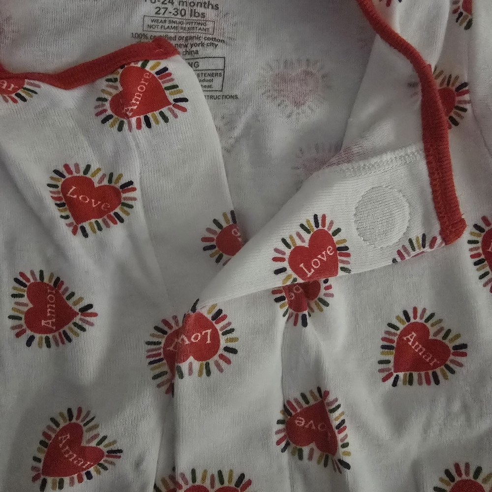 Magnetic Me White and Red Kids Footie - Picture 4 of 4